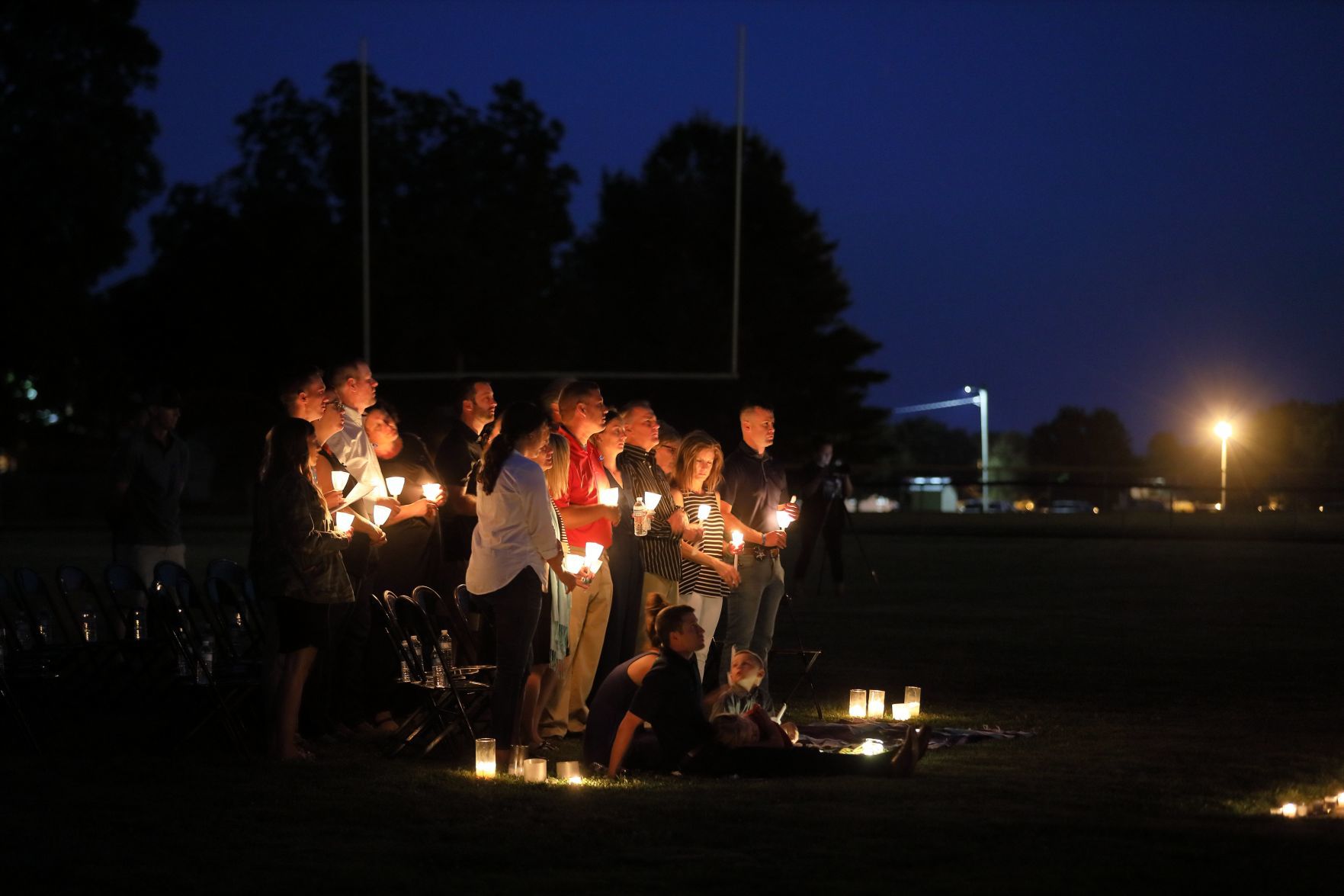 Waterloo community holds candlelight vigil for Trooper Nick Hopkins